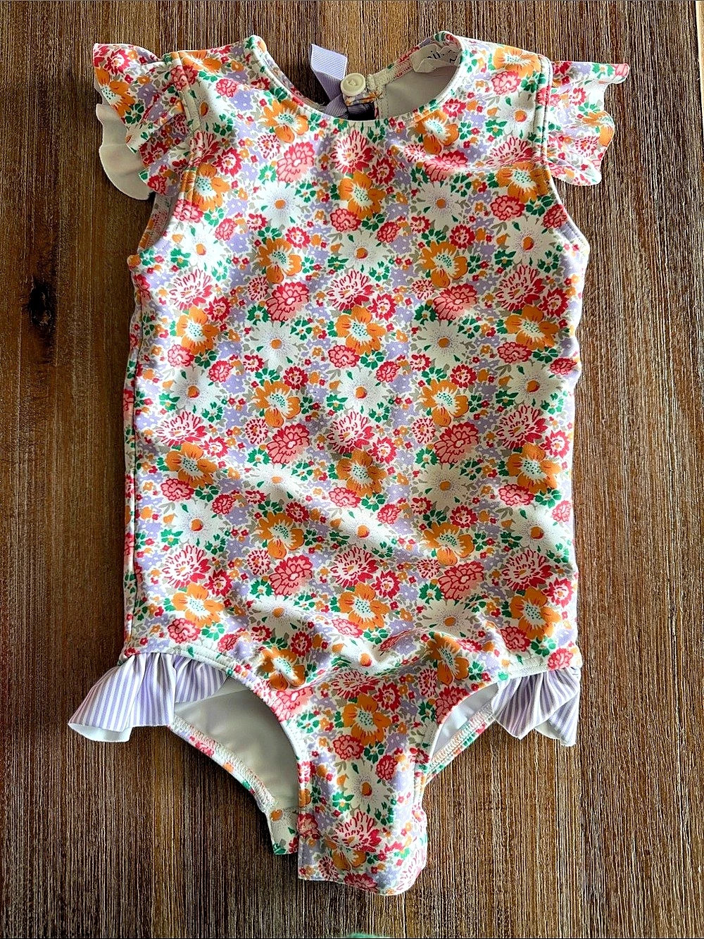 minnow Floral Ruffle Cap Sleeve One Piece Girls 1